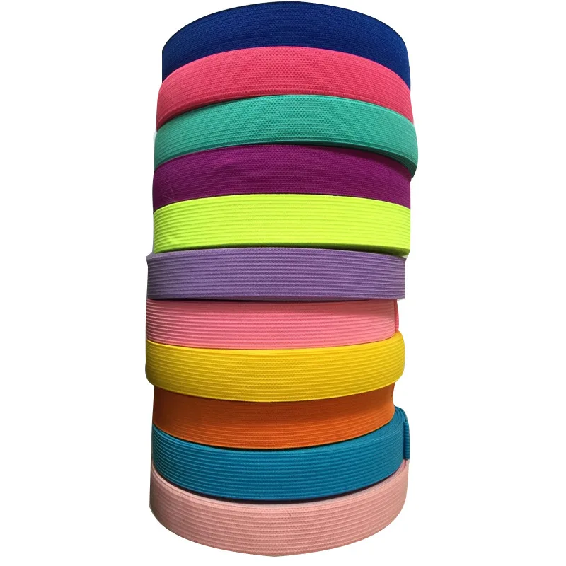 Competitive Price High Tenacity Nylon/Polyester Knitted Elastic Band Soft Fabric Knit Webbing Tape For Garment Accessories