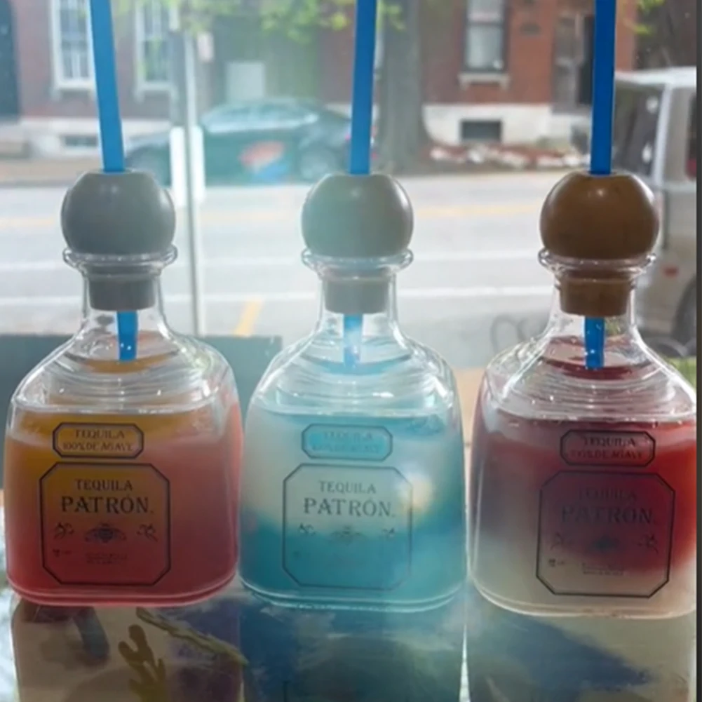 wholesale Party Wine Plastic Cup Set tequila patron plastic bottle drinking cup vessel plastic tequila cups