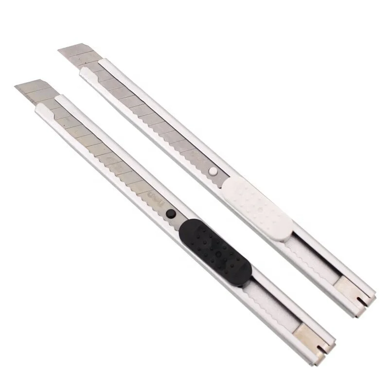 Wholesale Iron Art Knife Utility Knife 9mm Snap Off Blade Office Paper Cutter Box Cutter