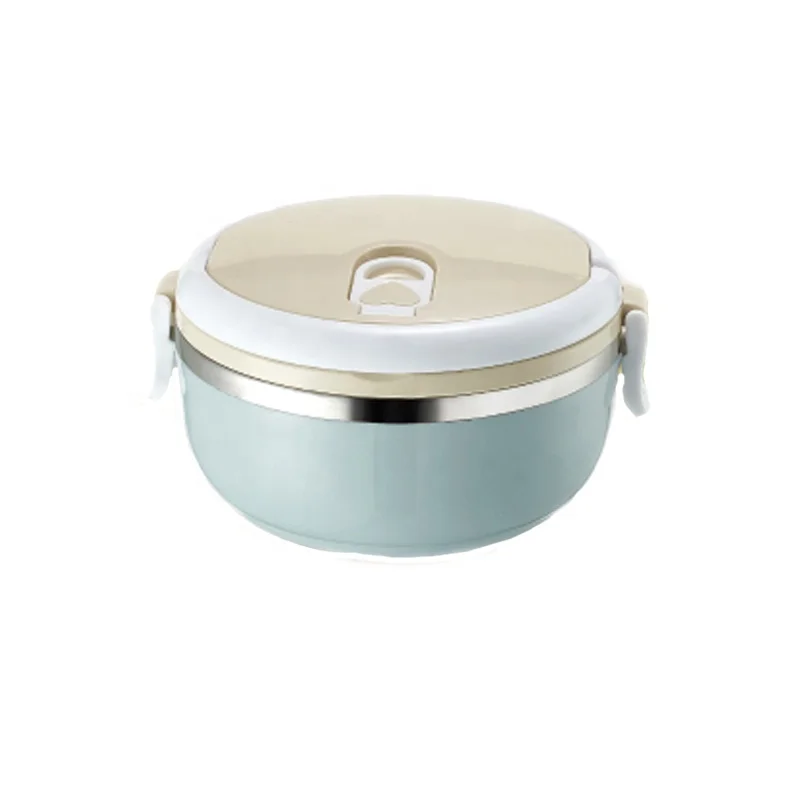 single layer metal bento stainless steel thermos lunch box with lock