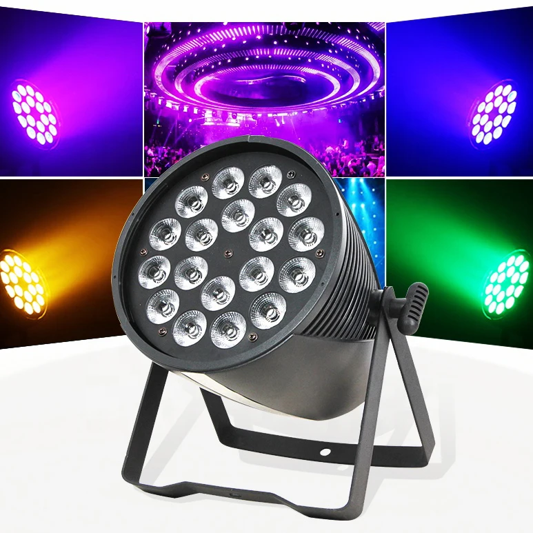 New Metal Shell Led Par Light 18*10W RGBW Full Colour 4 in 1 Stage Lights Party Bar KTV
