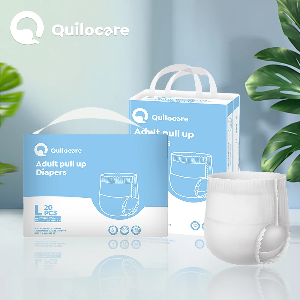 FREE SAMPLE cheap disposable adult elderly pull up Panties Diapers incontinence thick printed wholesale for extra large