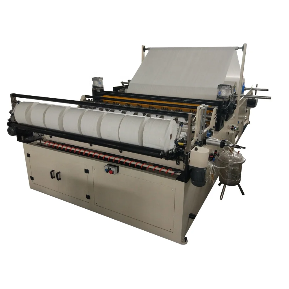 Automatic Toilet Paper Roll Rewinding Perforating Slitting Machine