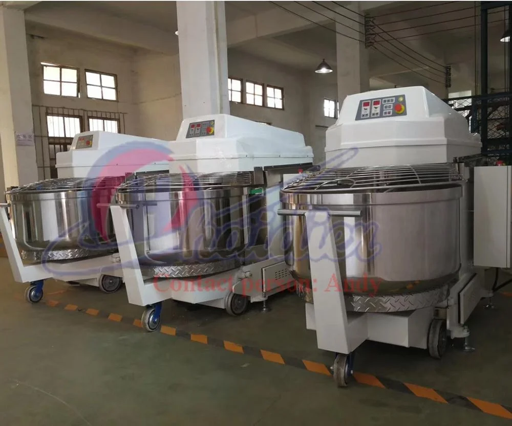 Спиральный миксер для теста Миксер муки со съемной чашей из нержавеющей стали и подъемником