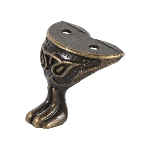
Brass Feet Legs Corner Protector for Furniture Cabinet Jewelry Box 