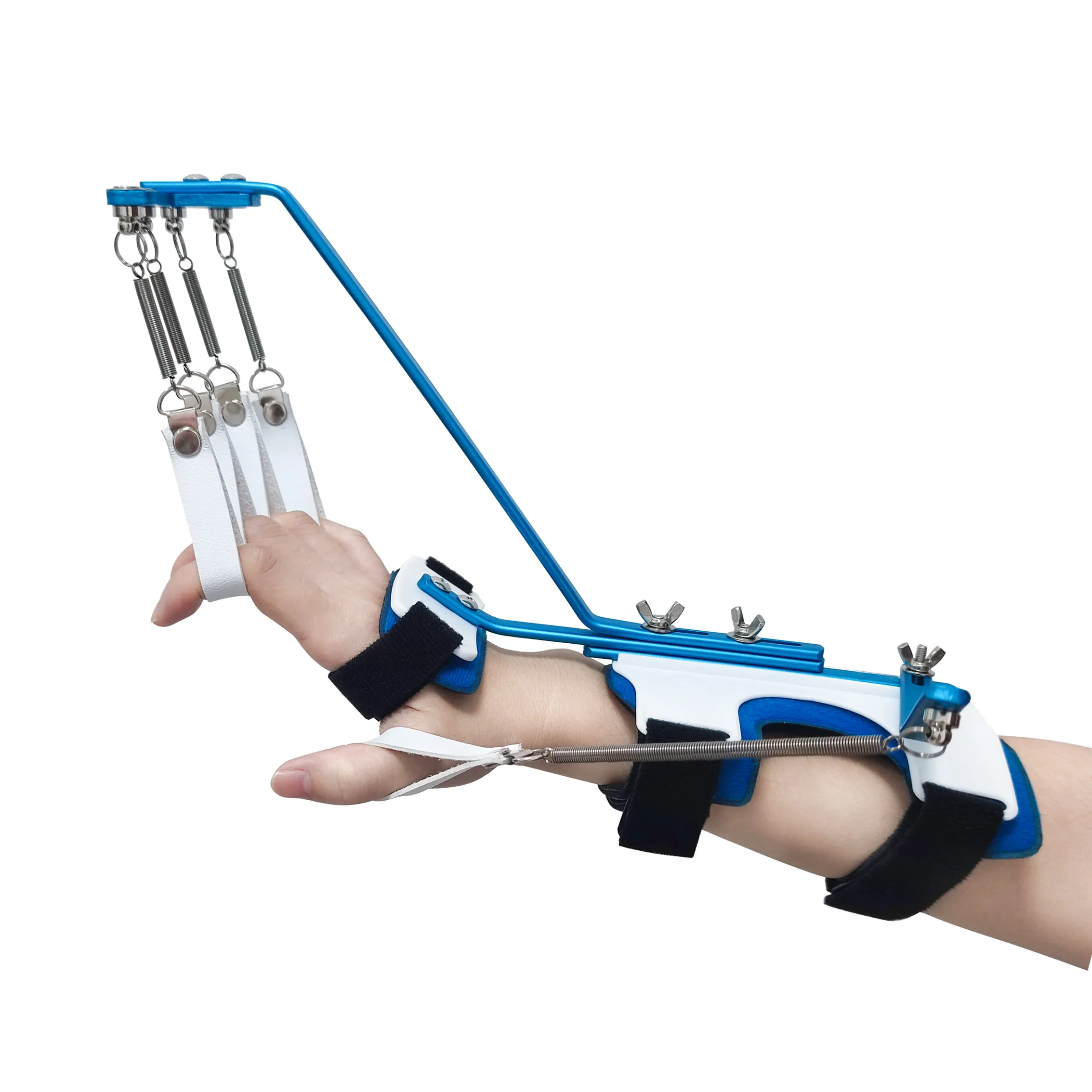 Dynamic Hand-finger Splint with Plastic and Aluminum Finger Support Adjustable Flexion Brace in Dongguan