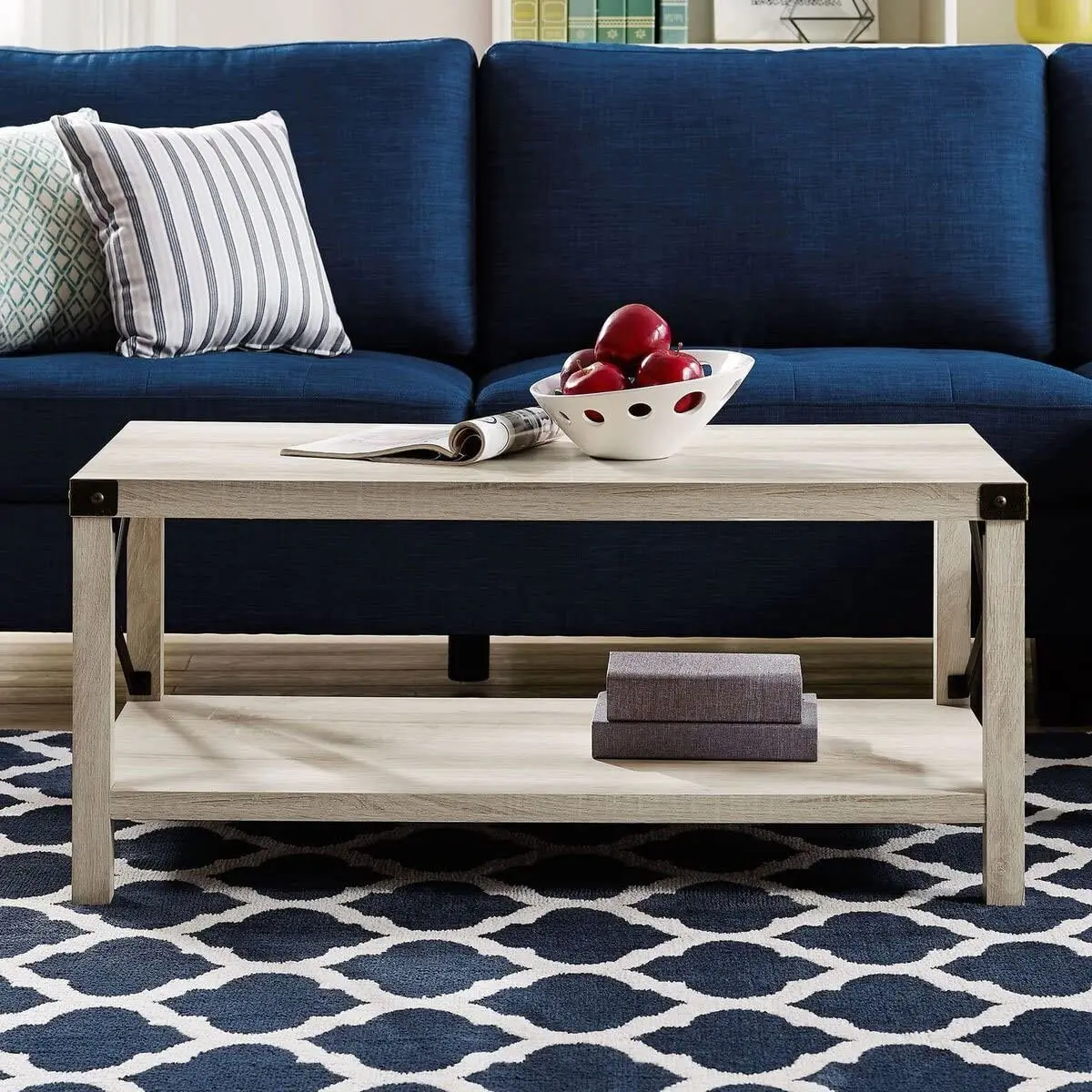 wholesale furniture Relaxliving Modern Design Large Storage Shelf Living Room Coffee Table rattan table