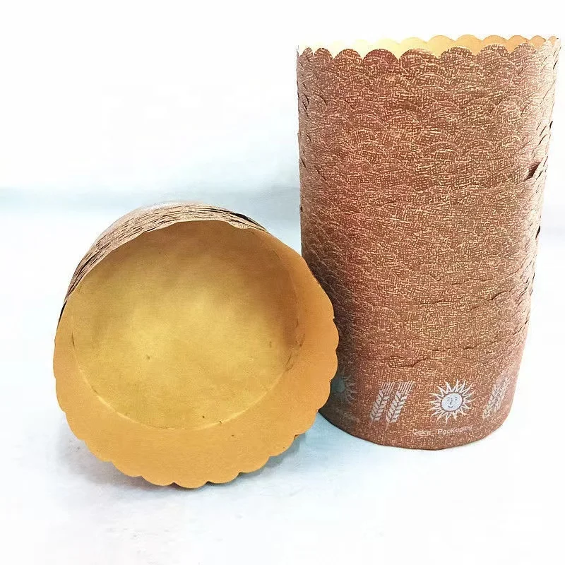 Corrugated Baking Muffin Cupcake Liner Disposable Pastry Panttone Baking Bread Holiday Baking Moulds