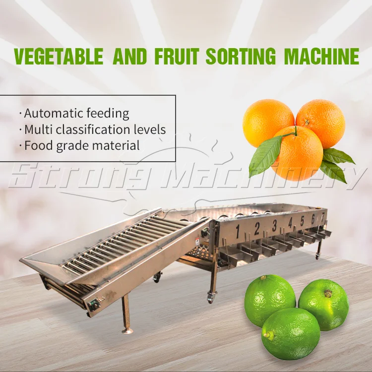 Industrial orange lemon tomato sorting machine agricultural automatic feed sorting machine citrus fruit sorting machine