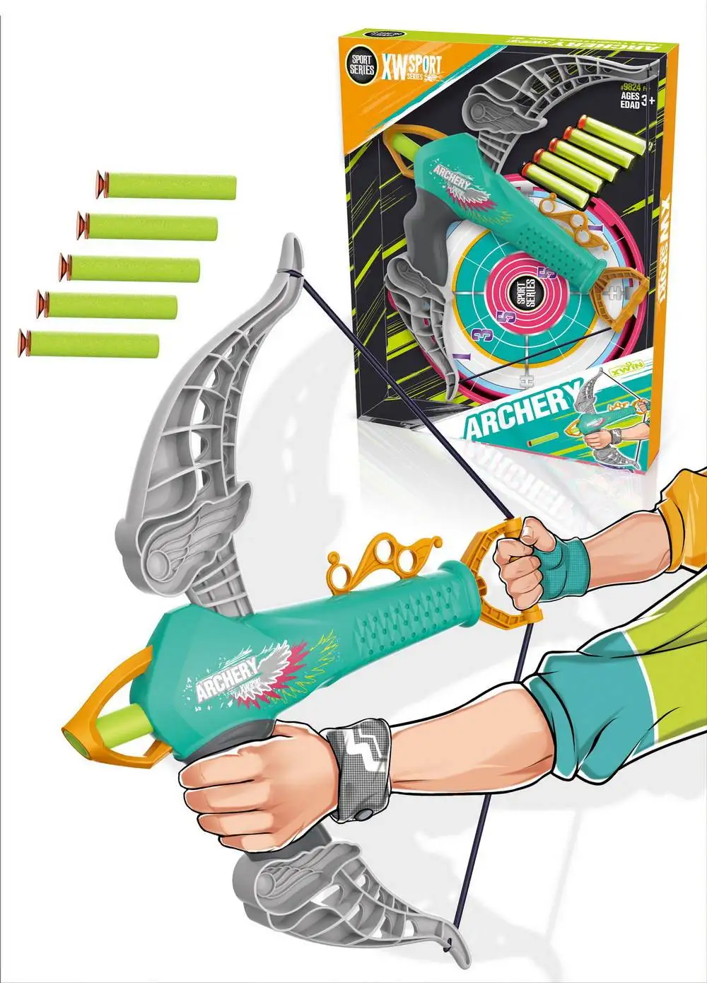 Bow and Arrow Set for 3 4 5 6 7 8 Year Old Boys, Outdoor Toys for Kids Ages 4-8 Toys for 5 Year Old Boys Toys SOFT SLINGSHOT