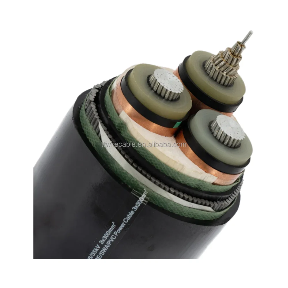 Yjlv Yjlv32 0.6/1kv Single 1 2 3 4 5 Core XLPE PVC Swa Armored Underground Aluminium Power Cable