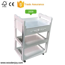 New European style solid wood salon trolley Two / three layers optional Hairdressing trolley 2009#