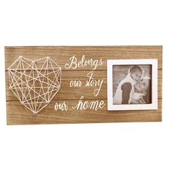 Деревенский огни в форме сердца для мамы и малыша, рамка для картины настенная вывеска с фоторамка