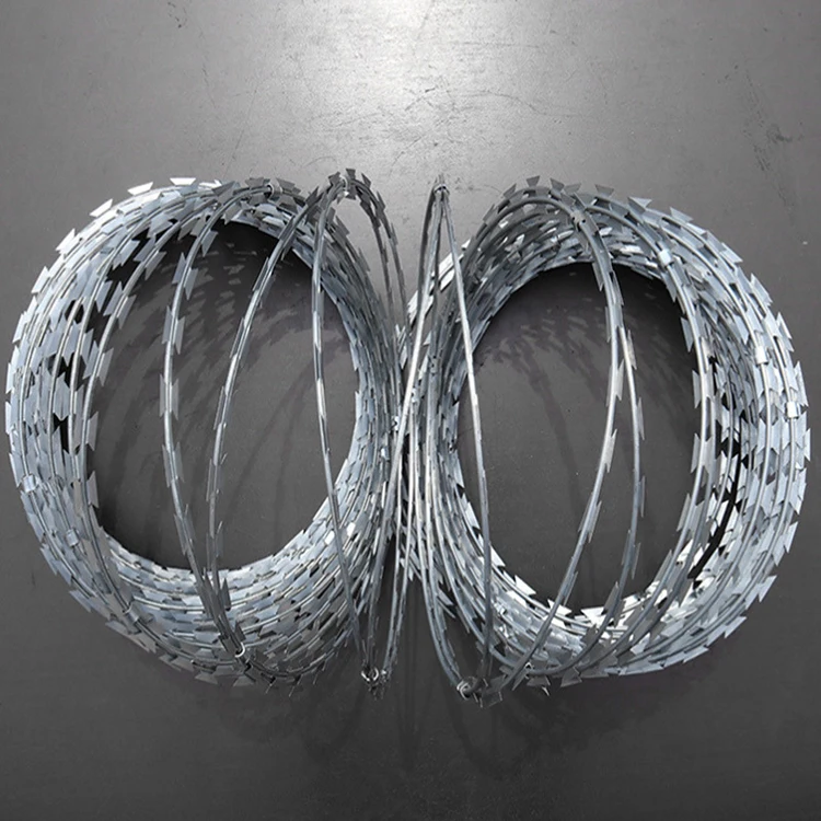 Bto 22 Low Price Concertina Wire Hot Dipped Galvanized Razor Barbed Wire Price For Sale Anti Climb Razor Wire