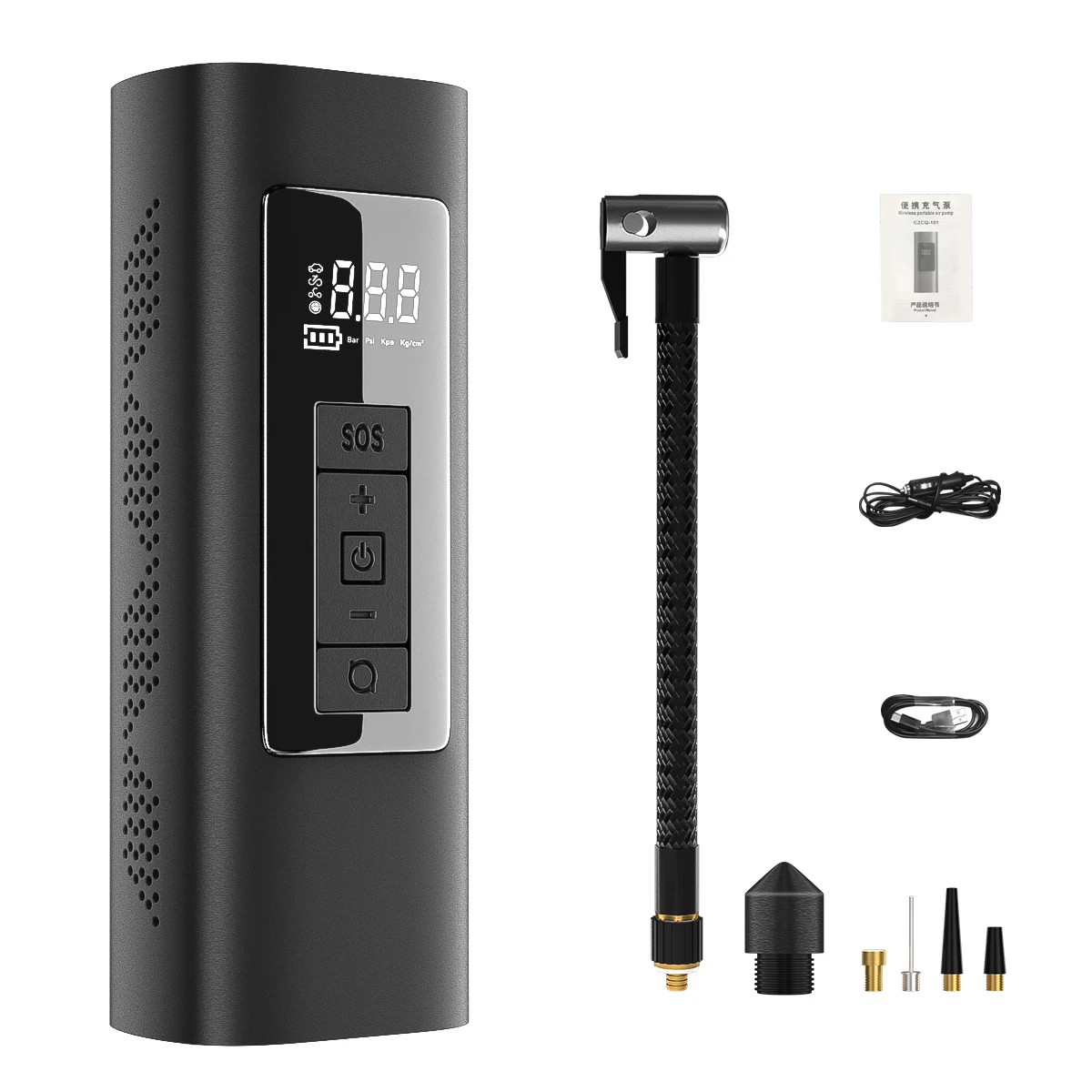 6000mAh Electrical Digital Portable Car Tire Inflator 150PSI Pressure Air Pump for Motorcycle Scooter Bike AUTO Tyre Balls