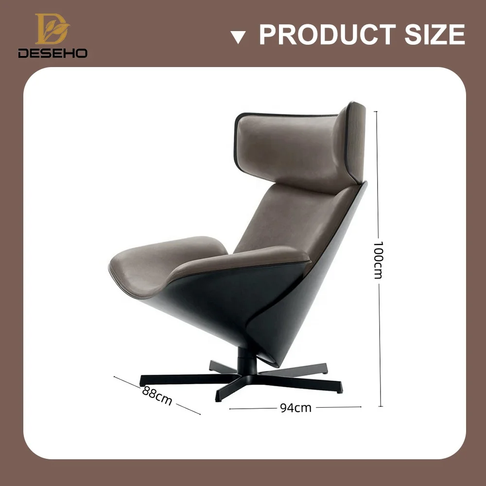 French Style Vintage Fiberglass Genuine Leather Metal Office Living Room Furniture Aviator Home Chair Leisure Armchair