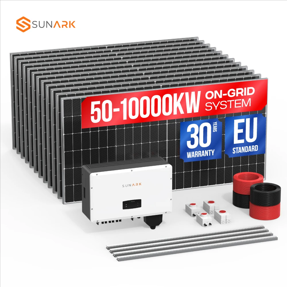 Sunark Highest Efficiency Solar Energy System 400Kw 1000Kw 1Mw Complete Set Solar System On Grid African Market