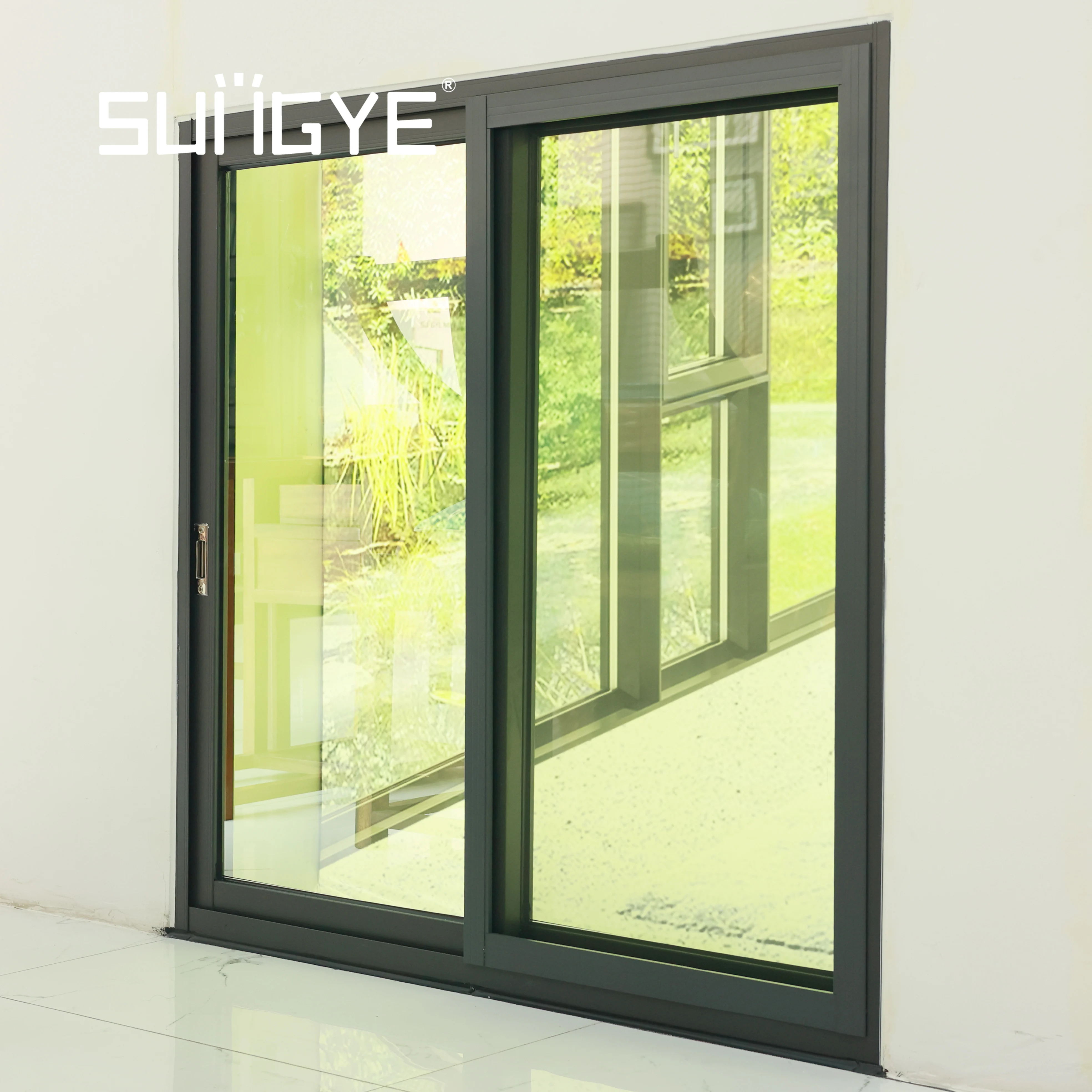 Cheap slim slider window glass clean best bronze color sliding hung aluminium roof window
