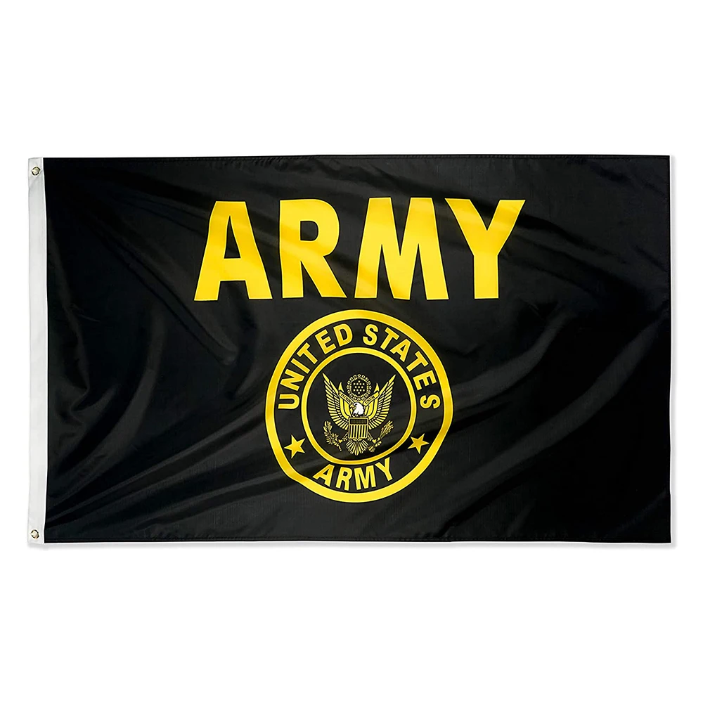Изготовленный На Заказ армии США военный золотой крест флаг 3x5 футов 90X150CM печатных полиэстеровый баннер армии США Флаг для внутри и снаружи