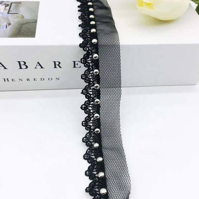 Wholesale Polyester Bead Trimming Design Lace Trims