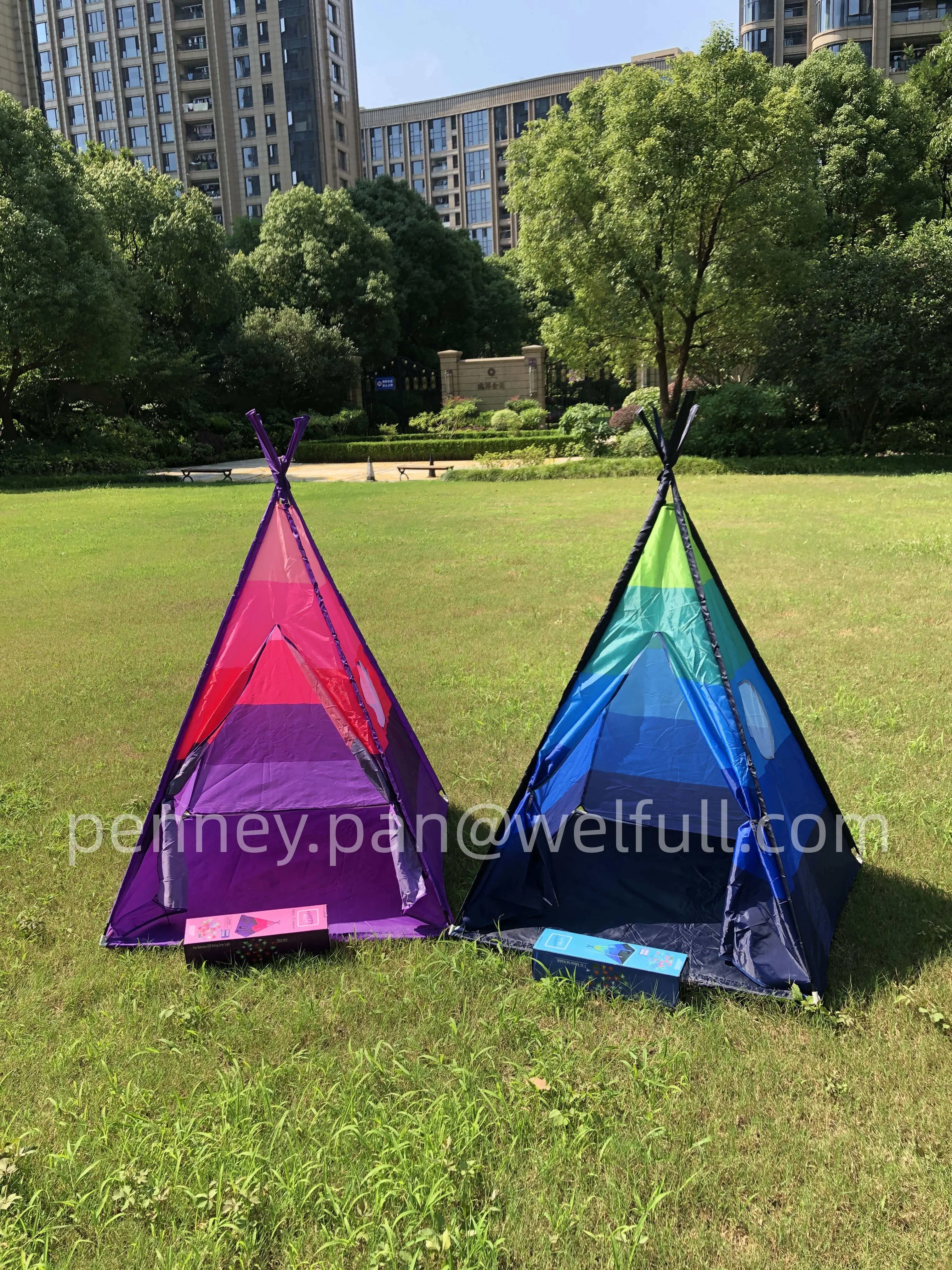 Indoor Outdoor USA Wholesale Stripe Waterproof Indian Teepee New Kids Play Toy Teepee Tent For Kids