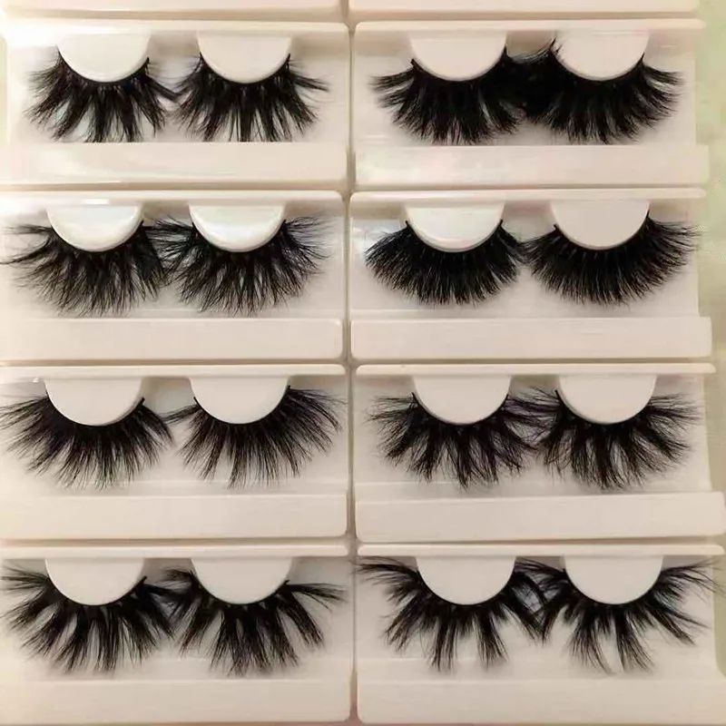 
2020 new arrivals Full Strip Lashes long dramatic 3d Mink Eyelashes Private Label 25mm eyelashes 