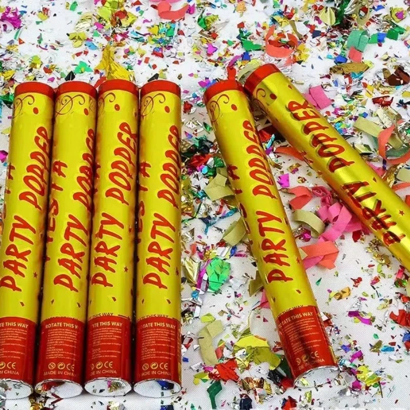 Hot Sale Festival Celebration Party Cannon Hand Twist Confetti Poppers Fireworks Birthday Wedding Wholesale