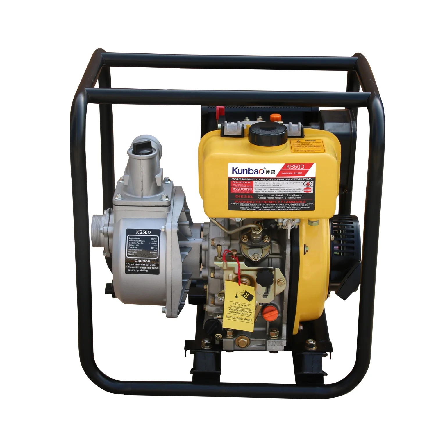 Intelligent  Diesel Water Pump 2inch KB50 Recoil Start Electric Start