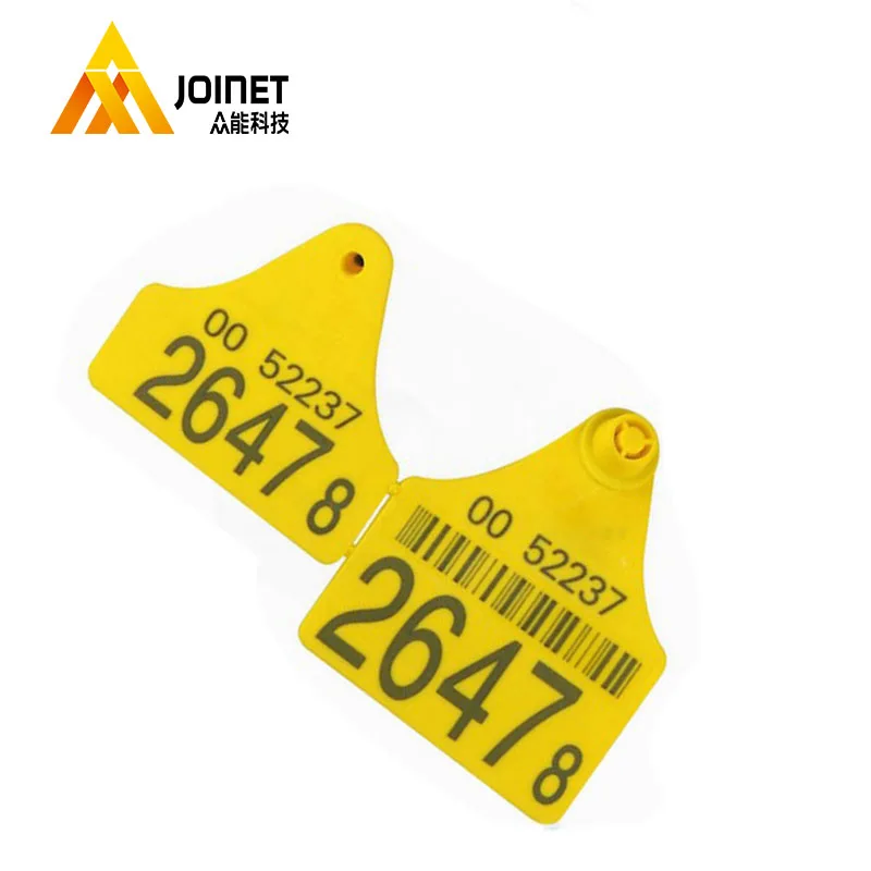 Hot selling Farming Management Qr Code Serial Numbers Ear Tag Printed Sheep / Goat Rfid Animal 1.5 Years Provided 30*28mm