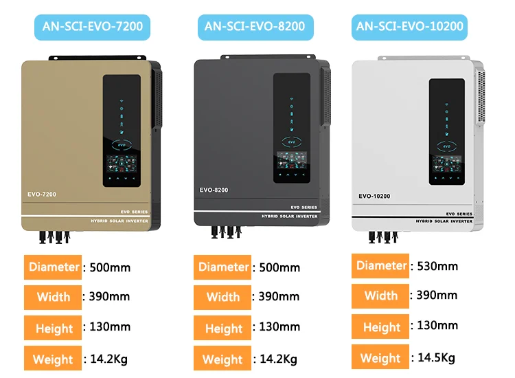 Anern inverter solare 8kw 10kw mppt hybrid solar power inverter
