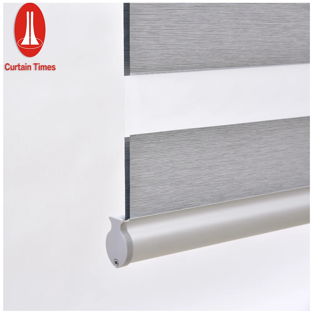  day and night office smart wifi shades custom double electric curtain fabric blackout motorized zebra window roller blinds
