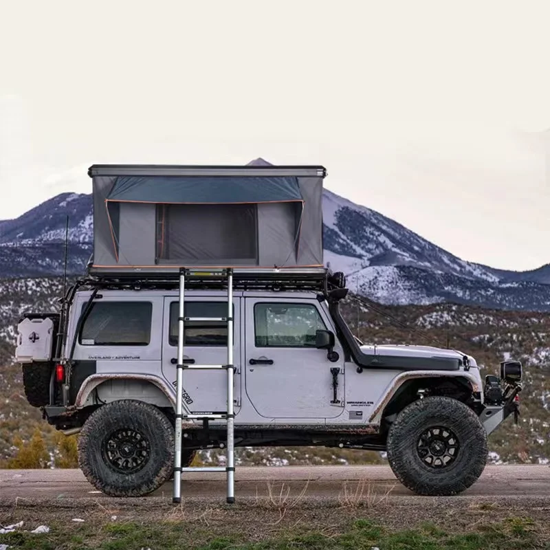 2024 Camping Outdoor Aluminum Roof Top Car Tent Hard Shell Top Roof Tent