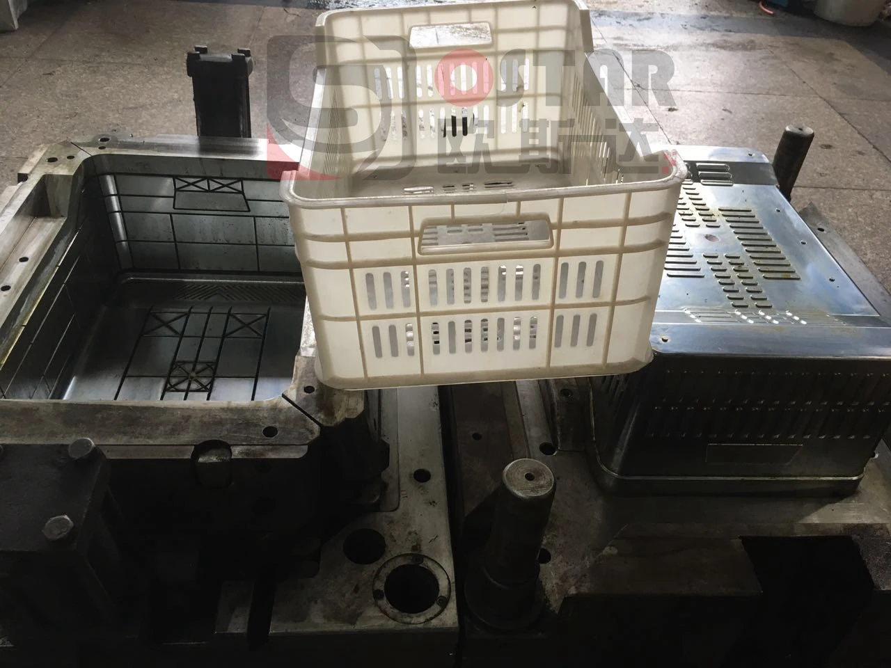 plastic injection molding machine production line for plastic fruit vegetable crate box making