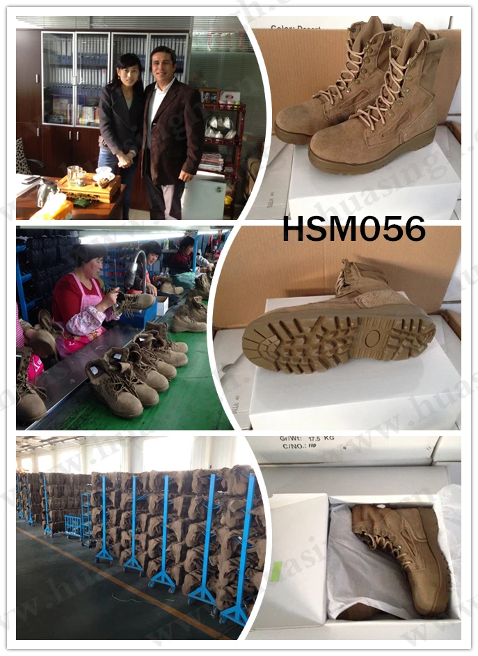 XC,factory wholesale price hot weather 10 inch desert boots  high quality suede leather coyote color combat boots for men HSM056