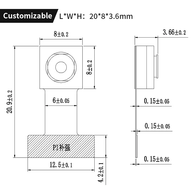 Manufacturer  GC0308  30 megapixel DVP Camera Module  HDF0308-A