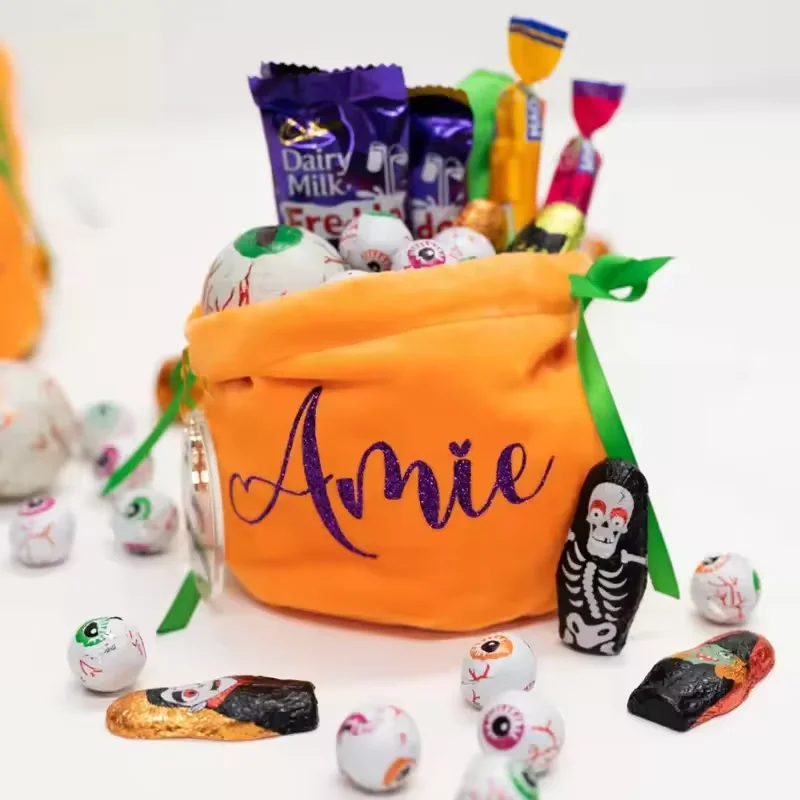 Pumpkin Halloween Trick Or Treat Bag Festival Halloween Sublimation Bag Ghost Halloween Candy Bag