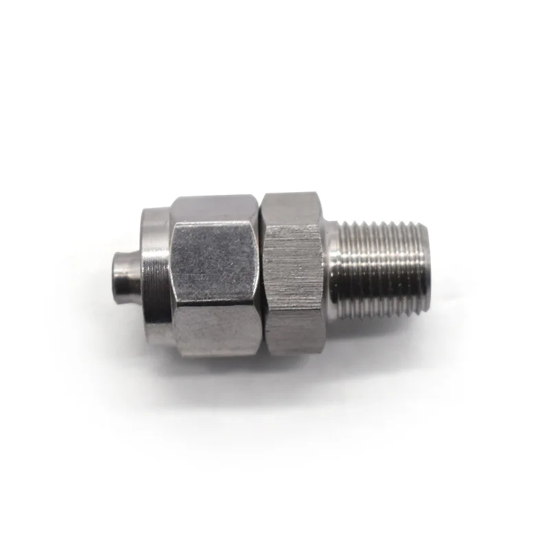 RUICHEN High Quality Stainless Steel6x 4mm tube size 1/4 male thread Pneumatic Rapid Screw fitting Male Straight SRPC