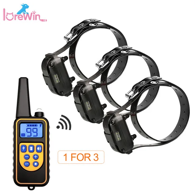 LoreWin LY-880 Самые продаваемые товары 2019 Удаленная собака лает Электрический тренировочный ошейник Перезаряжаемый для обучения питомцев