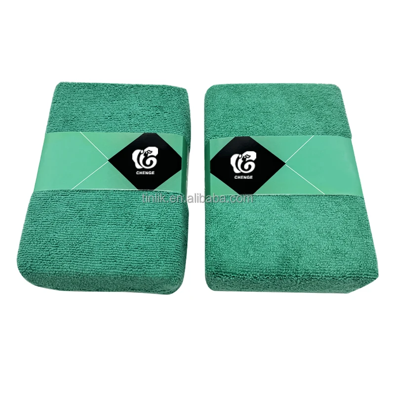 Exported to UK Microfiber Car Cleaning Sponge Durable Usage Lint-Free Customize Size and Colors Applicator
