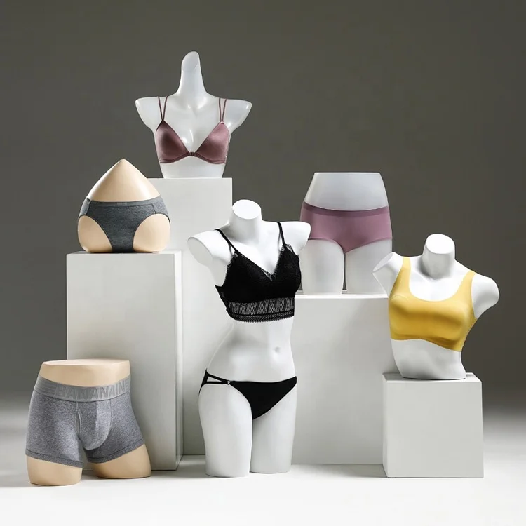 Underwear female half body plastic body window display display rack model