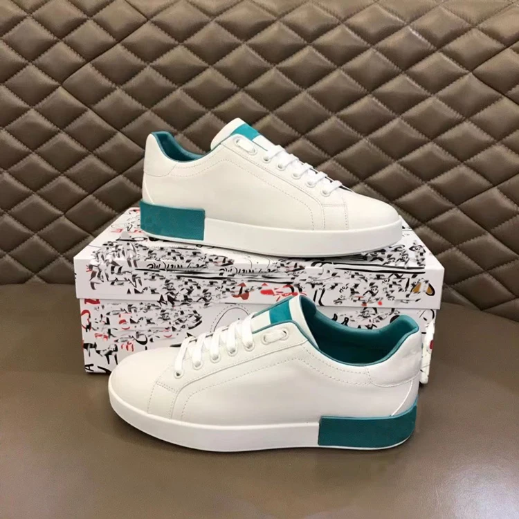 Fashion Famous Brand Napa Calf Skin Casual Shoes Flat Walking Running Portofino Sneaker Come With Original Box For Man Women