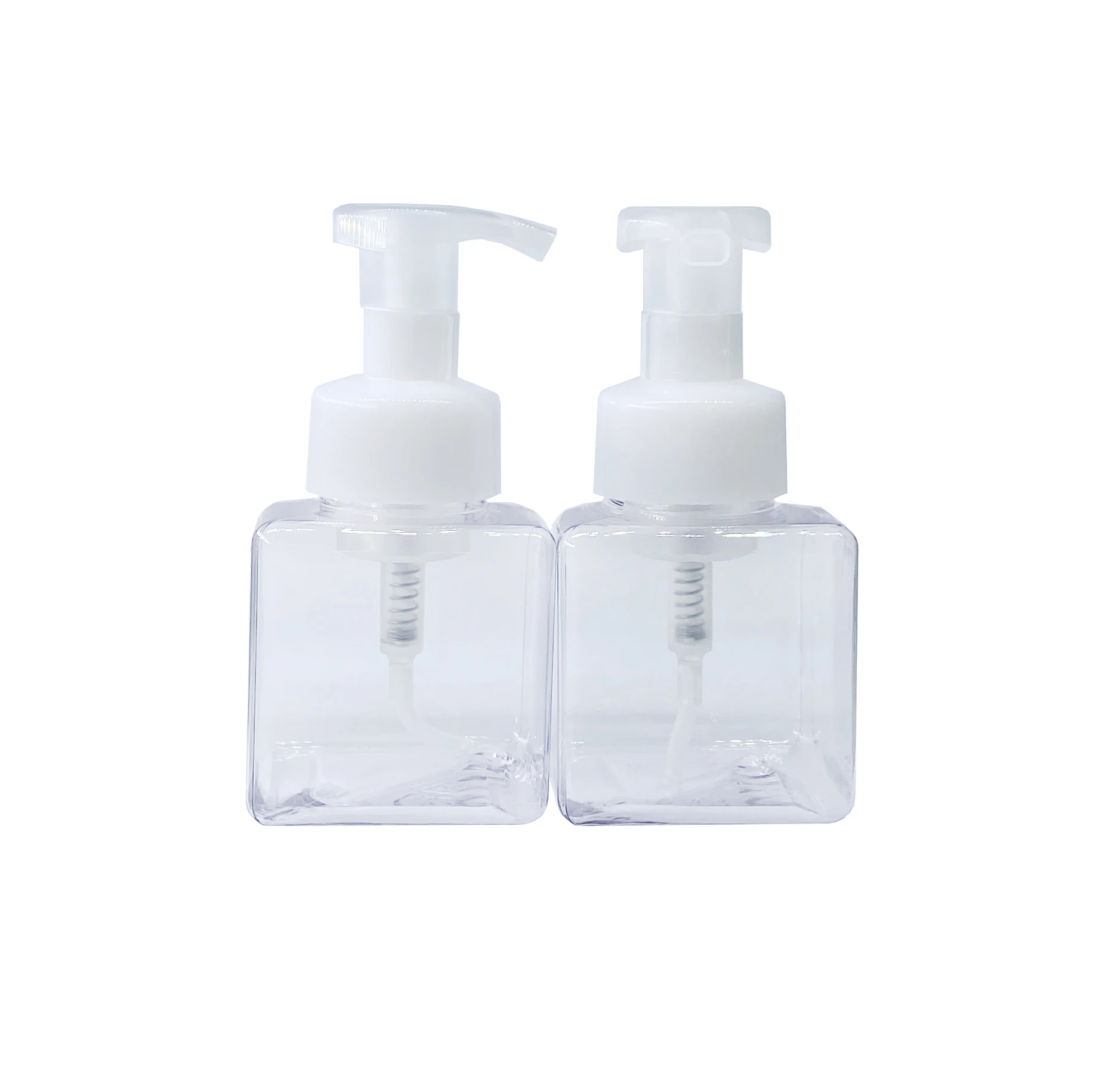 Cosmetic 250ml White Brown Green Cosmetic Container 8oz PET Plastic Foam Lotion Soap Dispenser Shower Gel Pump Bottle