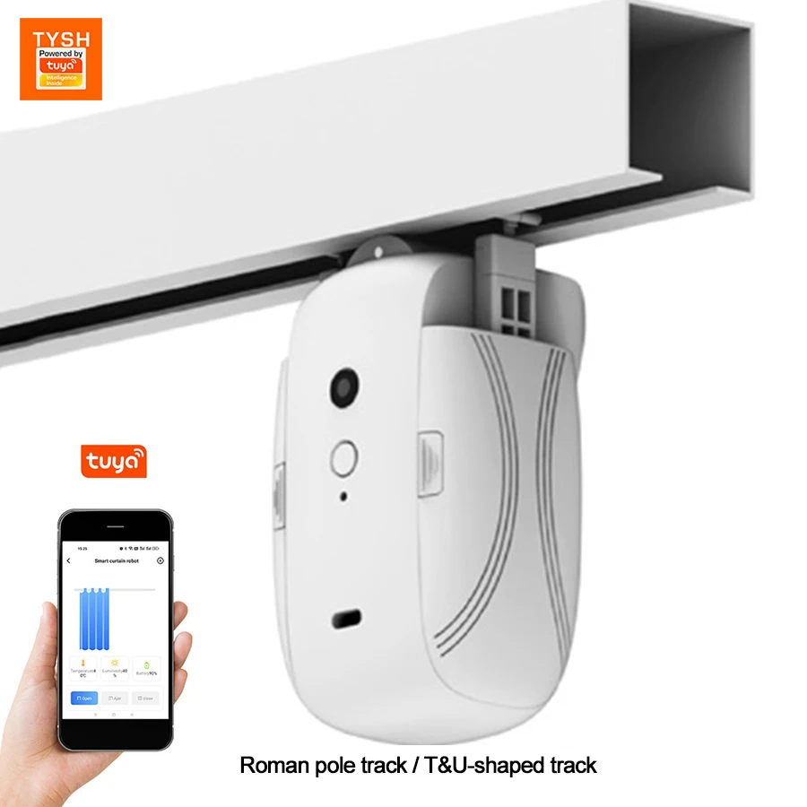 TYSH Tuya Smart 3 In 1 Wifi Automatic Curtain Opener Voice Control Electric Wireless Smart Home Curtains Robot