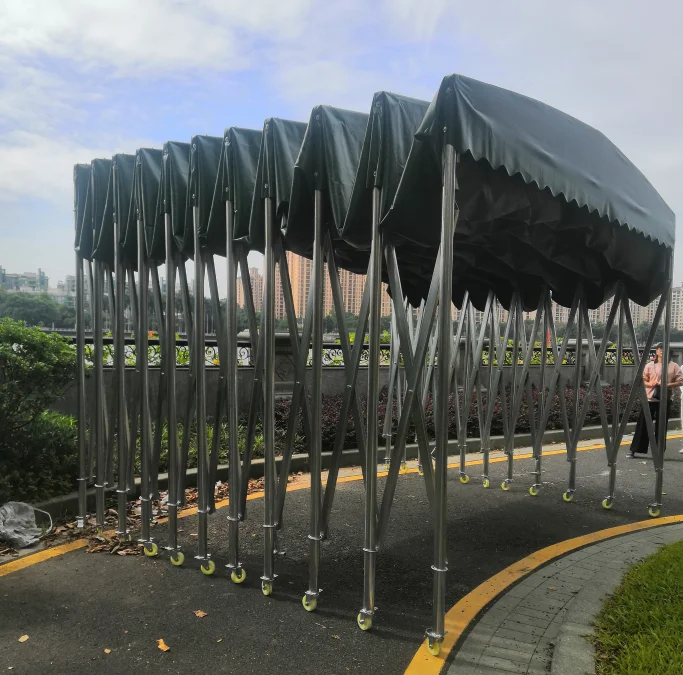 Warehouse Basketball Court Remote Control Activity Folding Telescopic Awning Shade and Rain Installation