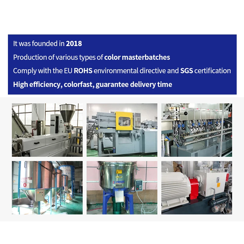 Blue Color PP/PE/ABS/PET Pellets Polyethylene Plastic Color Masterbatch