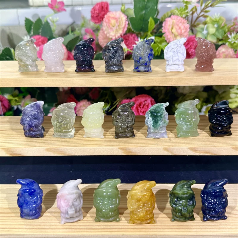 New Design High Quality Wholesale Price Crystal Carving Mixed Christmas Carving Santa Claus For Hot Sale