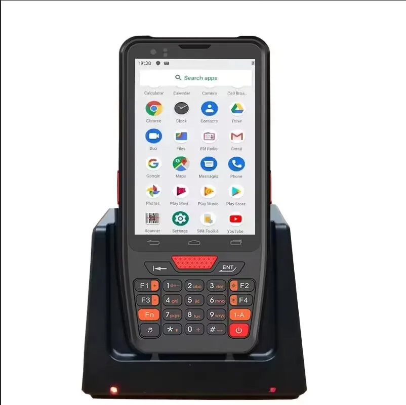 IP65 Mobile Industrial 4inch handheld rugged 2d barcode scanner with charging base