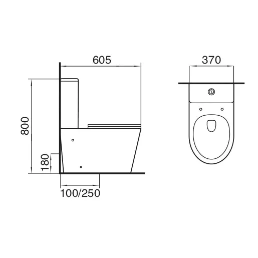 Inodoros Economics Double Piece Water Closet Ceramic Two Piece Toilet
