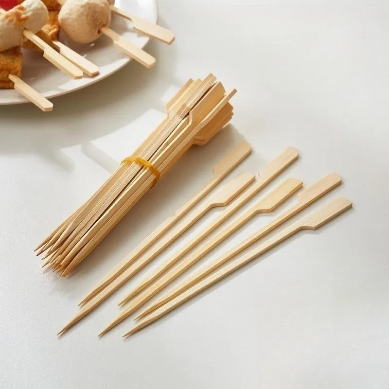 Wholesale BBQ Short Skewer Long Hot Dog Bamboo Sticks Disposable BBQ Bamboo Skewer Kebab Sticks