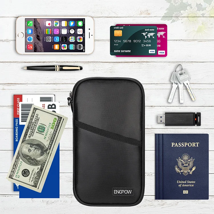 OEM/ODM Fireproof Money Credit Card Storage Case Waterproof Fireproof Travel Family Passport Holder